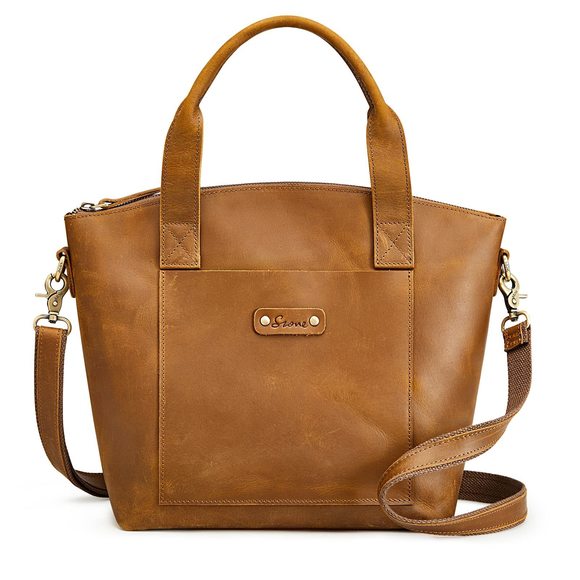 Genuine Leather Satchel Bags Crossbody Tote Top-Handle Handbags :'D - Picture 1 of 7